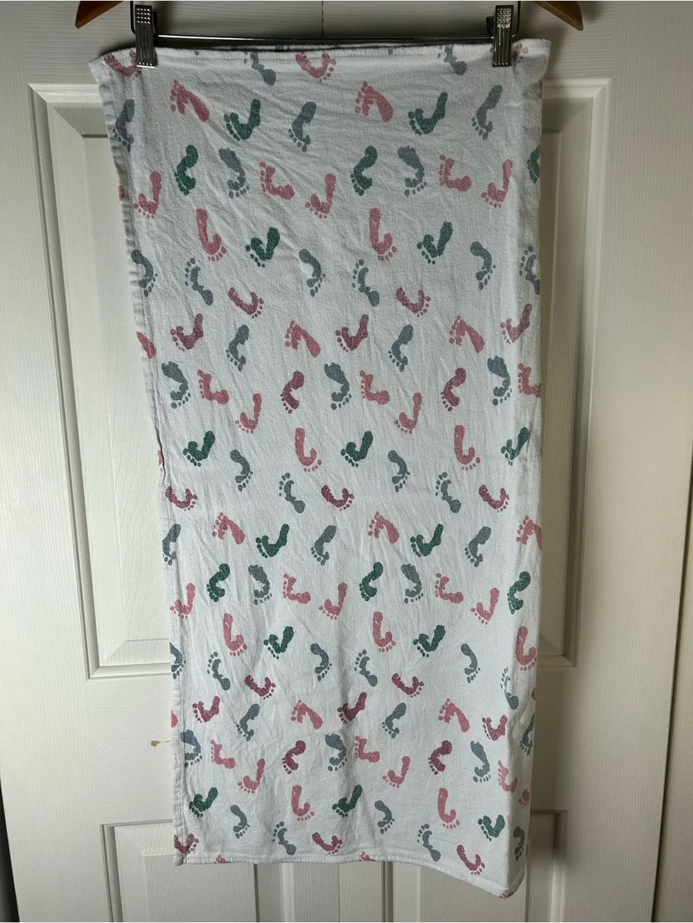 Standard Textile Footprints Hospital Baby Receiving Blanket Flannel Pink Blue